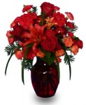 "Ruby Red Regalia" Vase Arrangement
