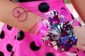 Polka Dot Prom Corsage