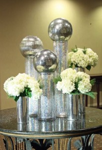 Silver Ball Christmas Flowers