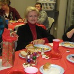 Loranne, our owner enjoying her Christmas dinner!