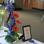 Delphinium and Gerbera Flower Arrangement