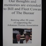 Thanks Bill & Fleet Cowan, retiring after 20 years of supporting the Arkansas Florist Association