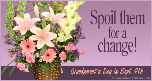 Grandparent's Day is September 9th. Send flowers!