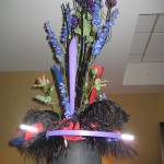 Unusual hat flowers at the North Carolina State Florist Convention