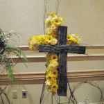 Unique Double Cross Funeral Flowers at the Tennessee State Florist Convention