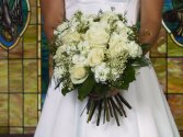 Mixed white rose bouquet