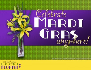 Mardi Gras Promo Flyer for Florists