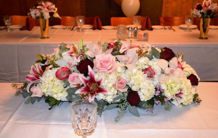 Wedding centerpiece by Monday Morning Flowers, Princeton NJ