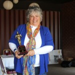 Leslie Cox with her Salesperson of the Year Award