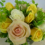 Yellow rose sympathy tribute by Buds & Blossoms, Edgewood MD