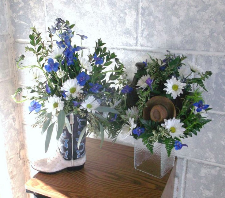 Cowboy memorial flowers by A-1 Flowers & More, Cottonwood ID