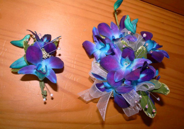 Blue orchid prom flowers by Flower Boutique, Cherry Hill NJ