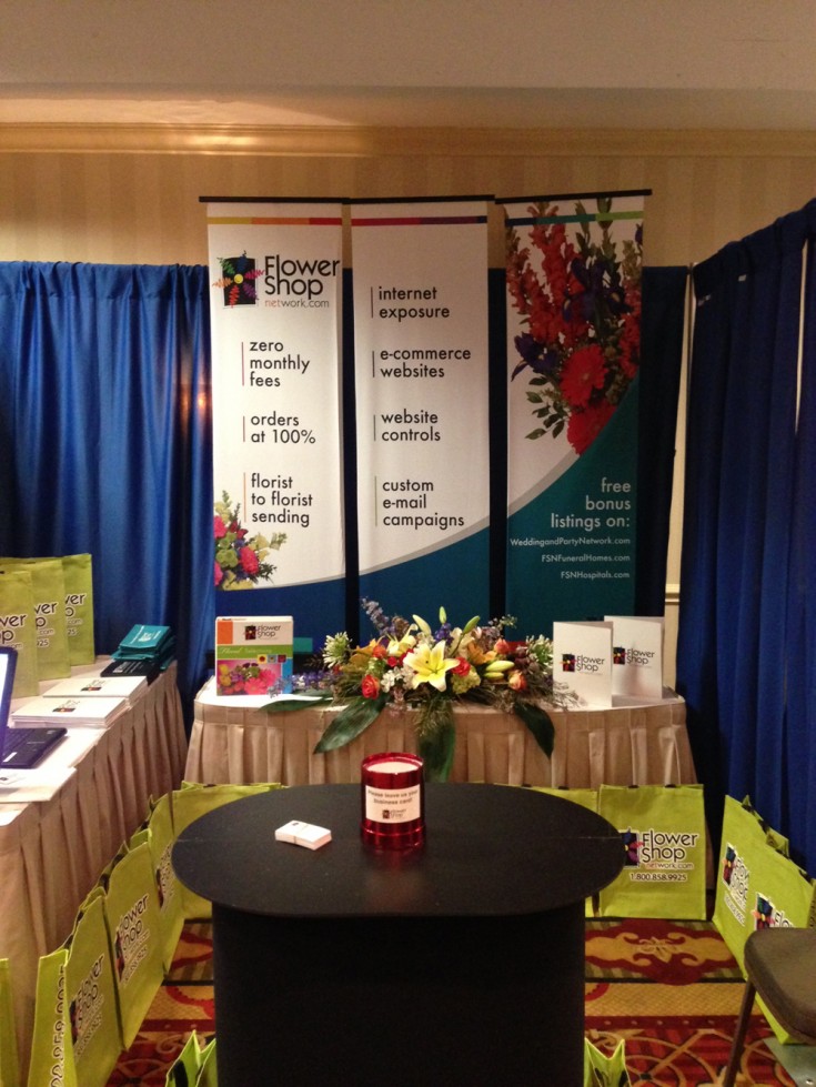 Flower Shop Network booth at the Louisiana Florist Convention