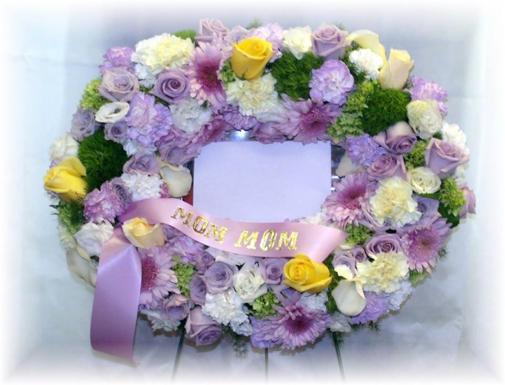 Purple Mom Wreath by MaryJane's Flowers