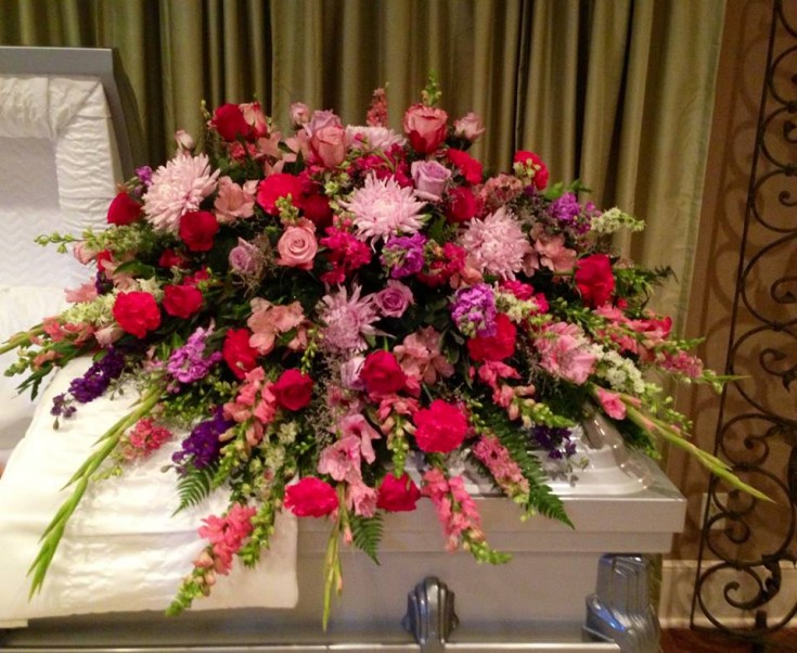 A gorgeous casket spray by Bartlett Floral Gallery in Bartlett, TN