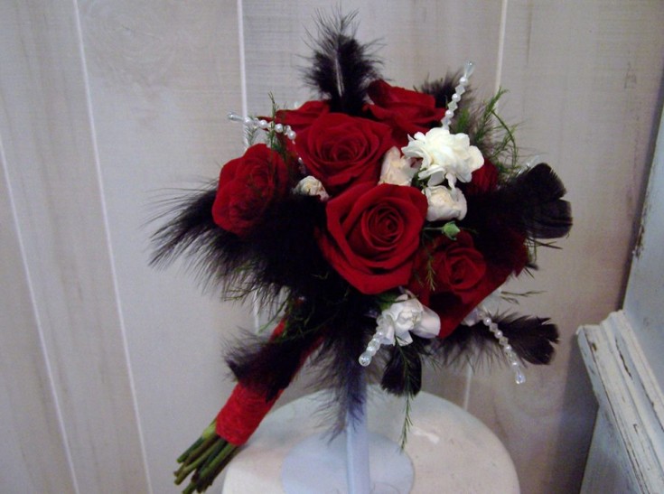 Elegant bridal bouquet from The Yellow Rose Florist in Olive Branch, MS