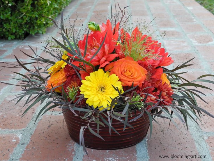 Gorgeous centerpiece from Blooming Art Floral Design in San Diego, CA