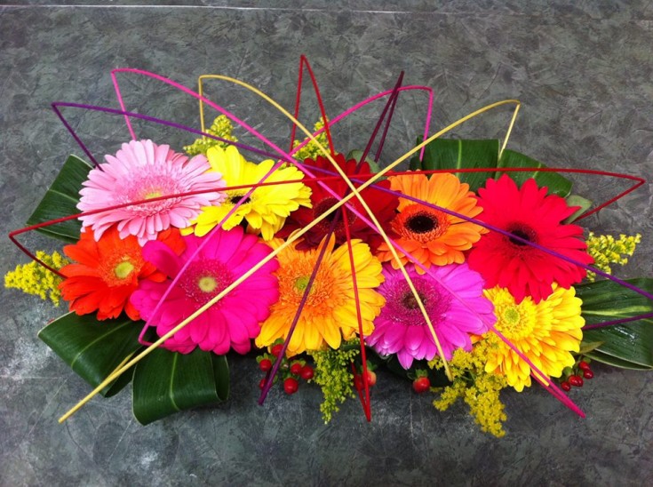 A unique centerpiece from First Class Flowers Calgary in Calgary, Alberta, Canada