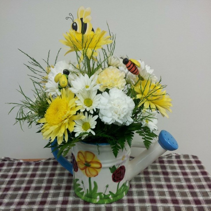 A colorful arrangement from Backwoods Flowers 'N More in Fairmont, WV