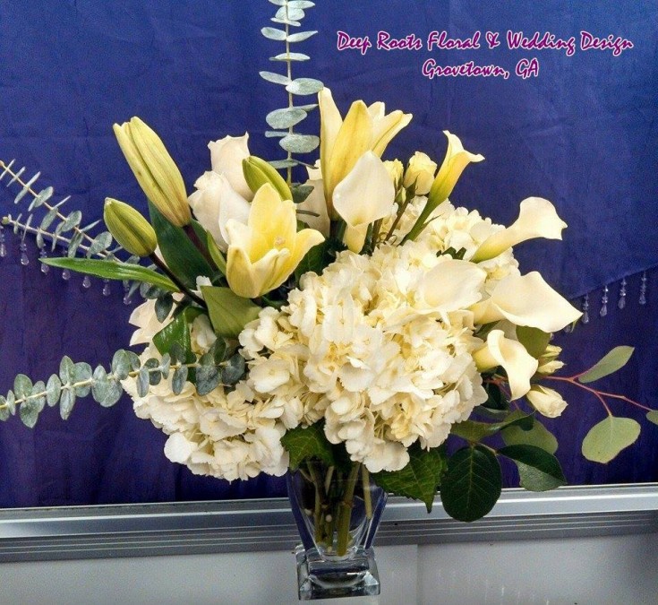 A lovely arrangement from Deep Roots Floral & Wedding Design in Grovetown, GA