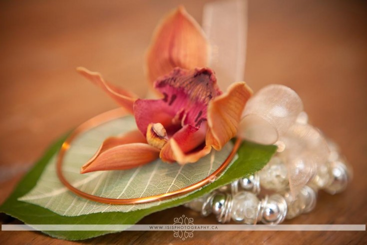 Doing corsage work with Petals in Thyme in Wasaga Beach, ON