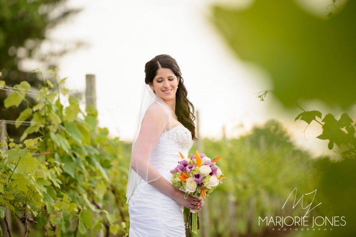 A gorgeous bridal bouquet with a bird of paradise compromise from Monday Morning Flower Co. in Princeton, NJ