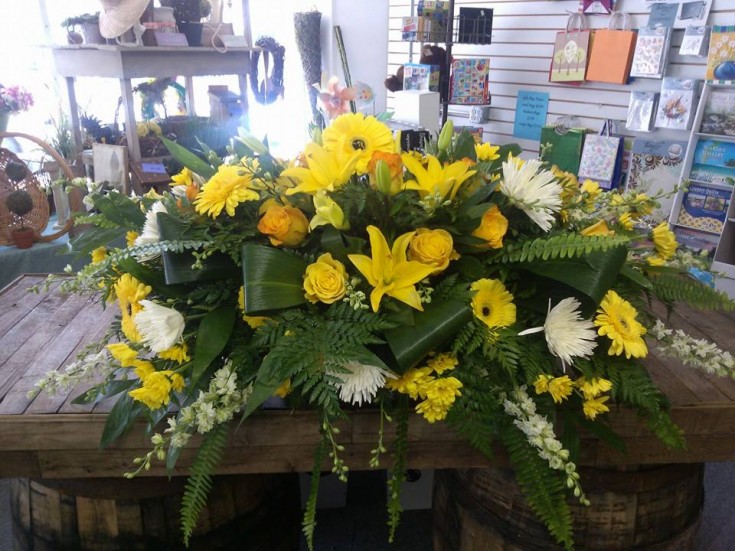 Amazing casket spray from Oran's Flower Shop in Kingston, TN