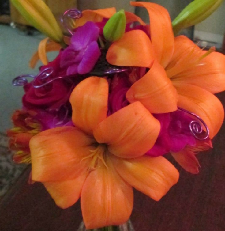 Bold bouquet colors from Inspirations Floral Studio in Lock Haven, PA