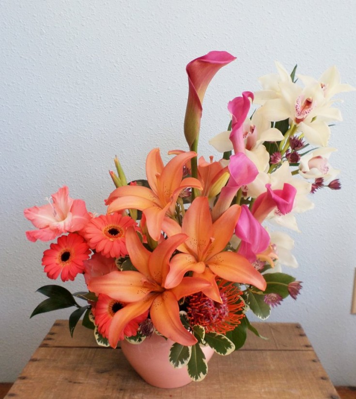 Elegant brighten your day bouquet from Klamath Flower Shop in Klamath Falls, OR