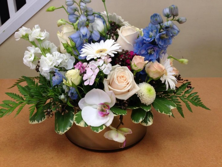 Sympathy tablepiece from Oak Bay Flower Shop in Victoria, B.C.