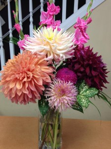 Some dinner plate dahlias from Oak Bay Flower Shop in Victoria, BC