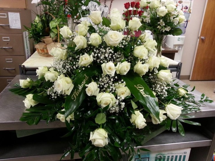 Sympathy spray from Bud's In Bloom Floral & Gift in New Albany, IN