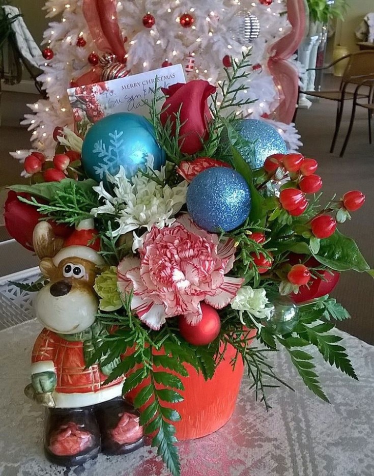 Fantastic holiday arrangement from Wilma's Flowers in Jasper, AL